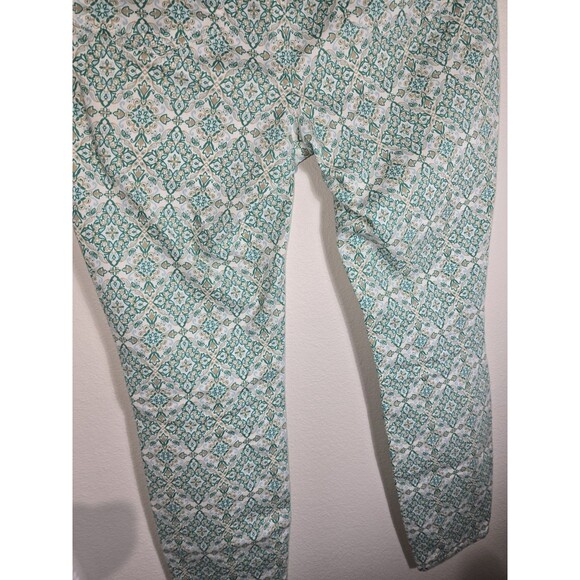 NYDJ for Chico’s Lift Tuck Skinny Pants Women’s 8 Aqua Tan Boho Print –... - Picture 3 of 10